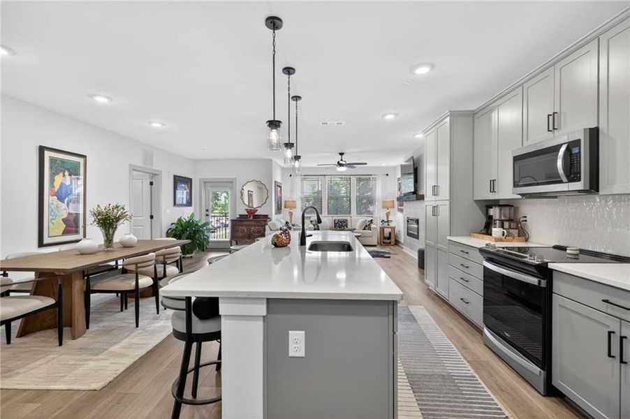 Furnished interior view inside a new home in Gatherings® at Herrington, Cumming (Image 32).