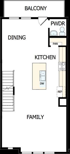 2D floor plan layout of this home in Central Living at Craig, Charlotte, NC (Image 5). 2D floor plan layout of this home in Central Living at Craig, Charlotte, NC (Image 5).