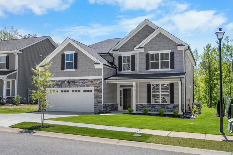 Front exterior of a new home in Windsor, North Augusta, SC, highlighting curb appeal (Image 1).