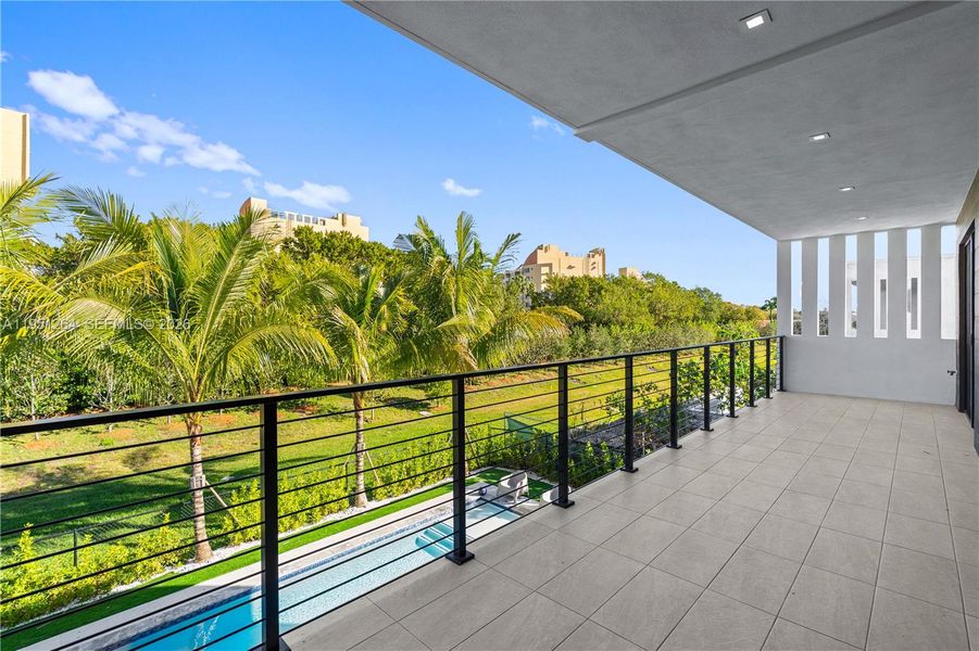 Exterior details and patio area of a home in , Weston (Image 29).