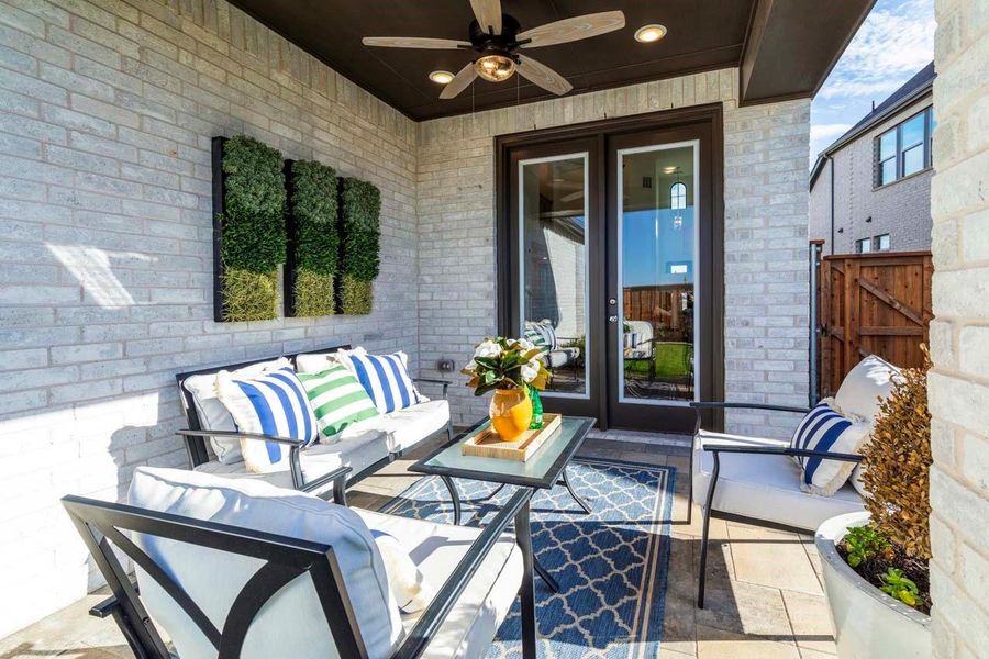 Furnished interior view inside a new home in Pomona: 40ft. lots, Manvel (Image 20).