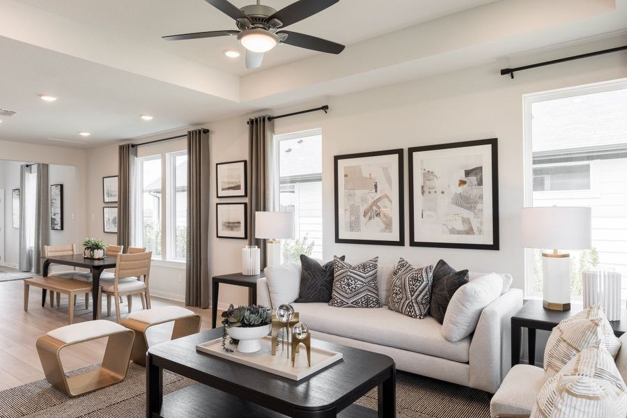 Furnished interior view inside a new home in Mason Woods, Cypress (Image 11).
