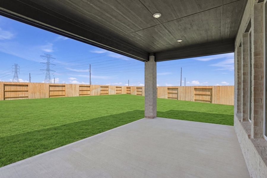 Exterior details and patio area of a home in Avalon at Cypress, Cypress (Image 3).