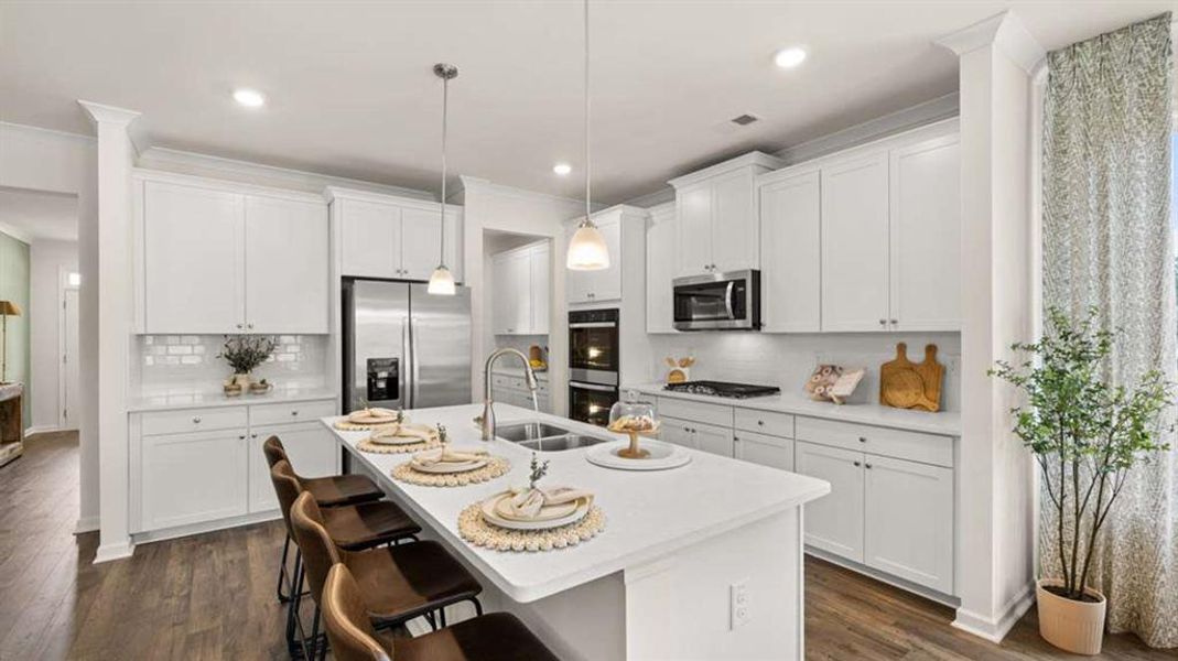 Furnished interior view inside a new home in Heritage Pointe, Senoia (Image 44).