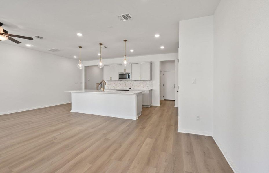 Furnished interior view inside a new home in Whitestone Preserve, Cedar Park (Image 8). Furnished interior view inside a new home in Whitestone Preserve, Cedar Park (Image 8).
