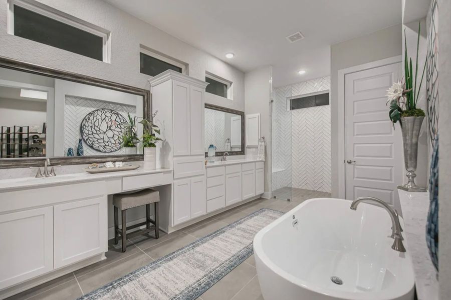 Representative furnished interior of a home built from the Gregory by Chesmar Homes in Potranco Oaks 100's, Castroville (Image 13).