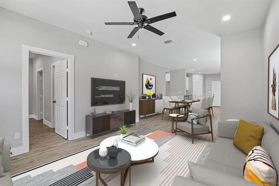 Furnished interior view inside a new home in , Denison (Image 19).