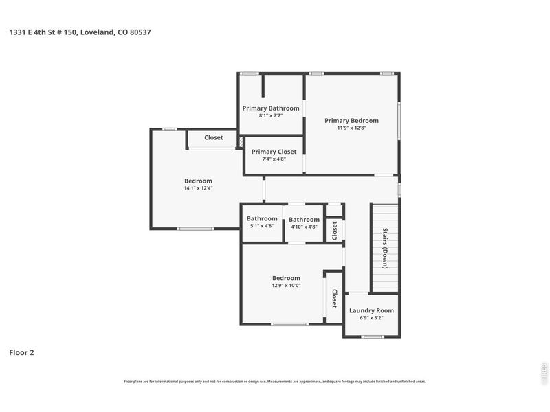 2D floor plan layout of this home in , Loveland, CO (Image 6).
