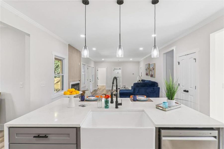 Furnished interior view inside a new home in , Atlanta (Image 21).