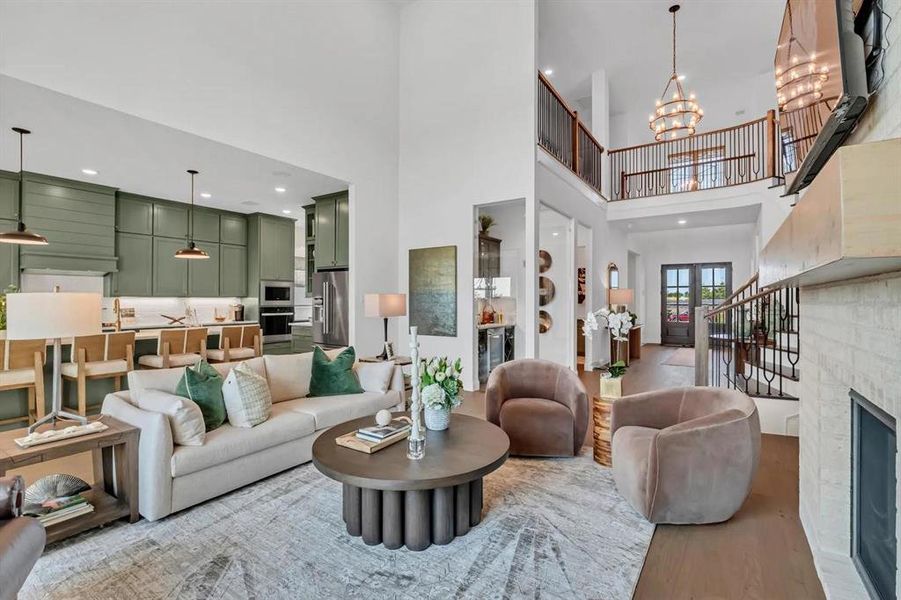 Furnished interior view inside a new home in Trinity Falls 60, McKinney (Image 7).