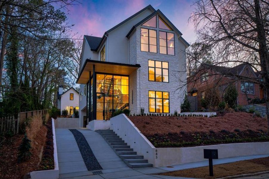 Front exterior of a new home in , Atlanta, GA, highlighting curb appeal (Image 24).
