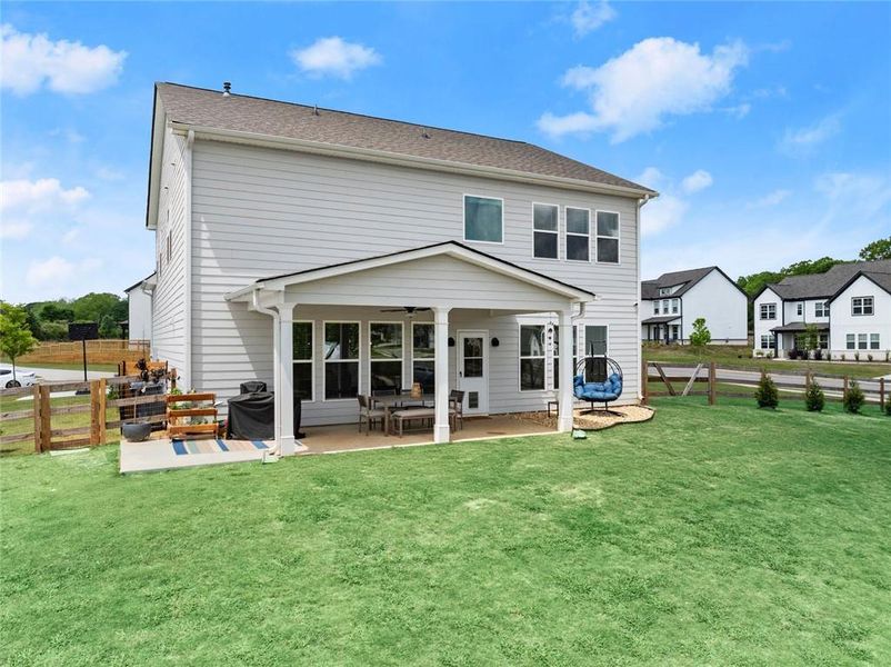 Exterior details and patio area of a home in , Dacula (Image 29).