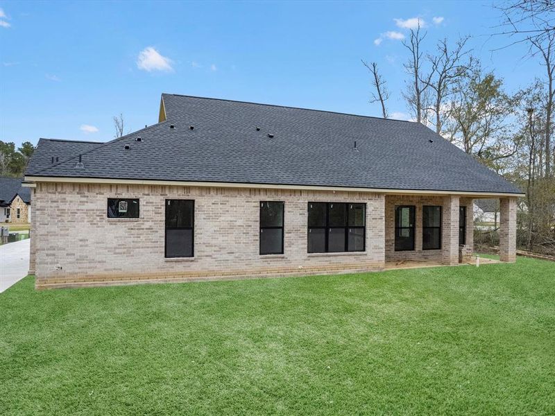 This home comes with a Oversized backyard Patio