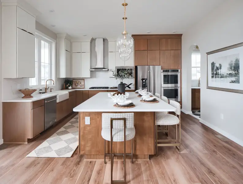 Representative furnished interior of a home built from the Hawthorne by Keystone Custom Homes in McLean South Shore, Belmont (Image 8).