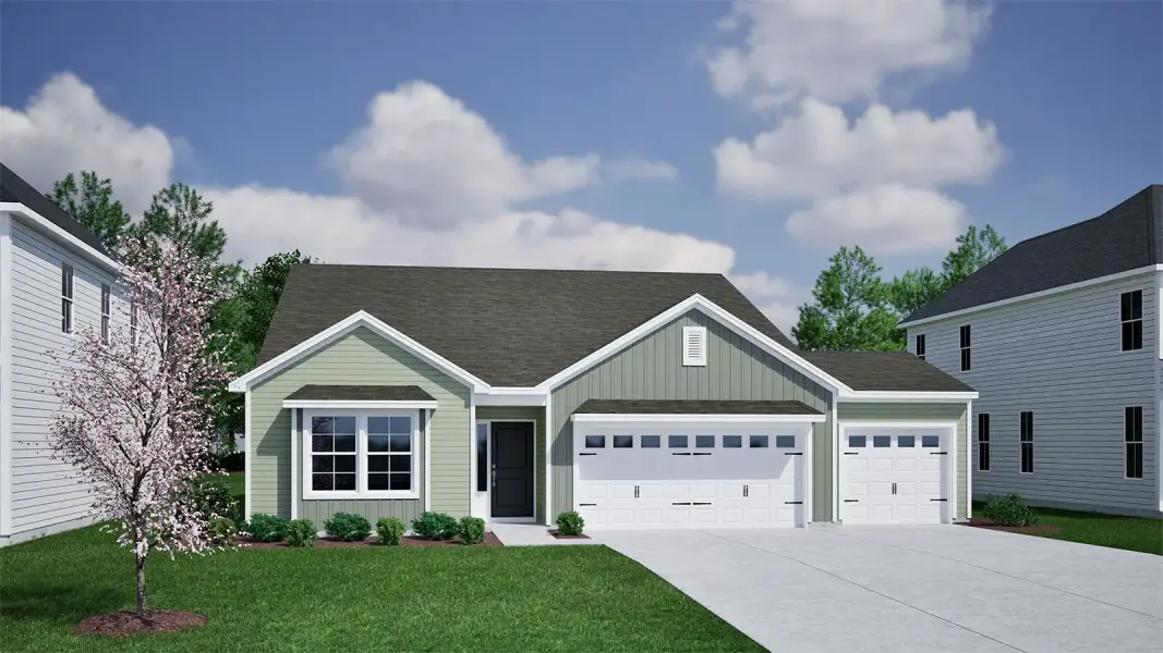 Representative exterior photo of a completed home built from the Durham II - Genesis Value Collection by Mungo Homes in Fairfield Place East and West, Chesnee, SC (Image 11).