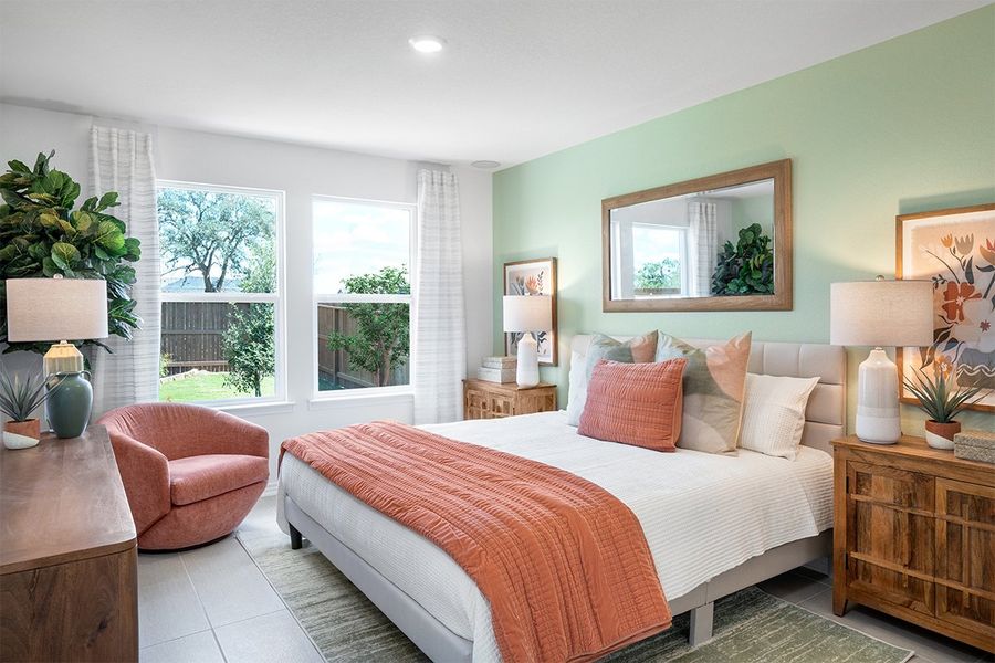 Representative furnished interior of a home built from the 1245 Modeled by KB Home in Spanish Trails Villas, San Antonio (Image 6).