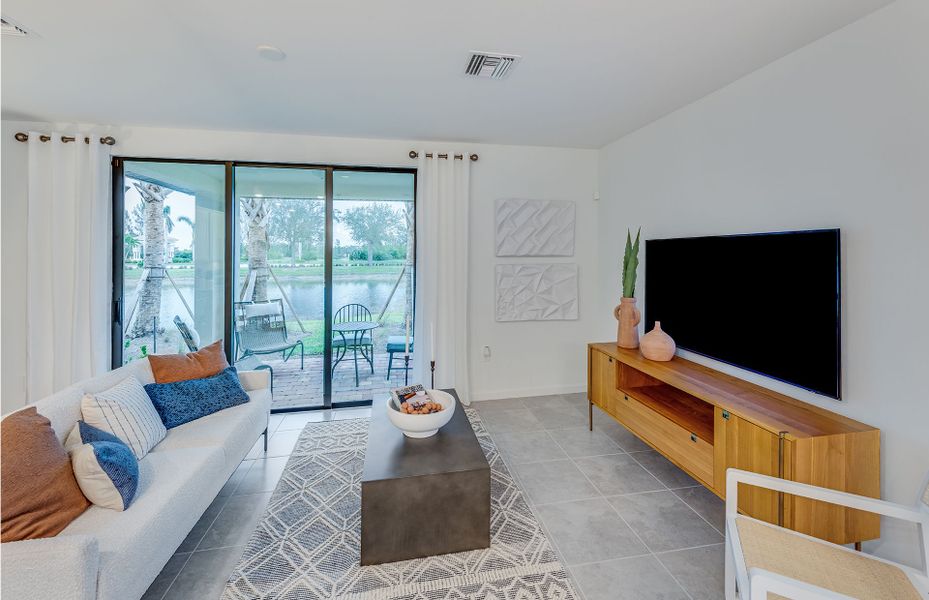Furnished interior view inside a new home in Sawgrass at Coral Lakes, Cape Coral (Image 11). Furnished interior view inside a new home in Sawgrass at Coral Lakes, Cape Coral (Image 11).