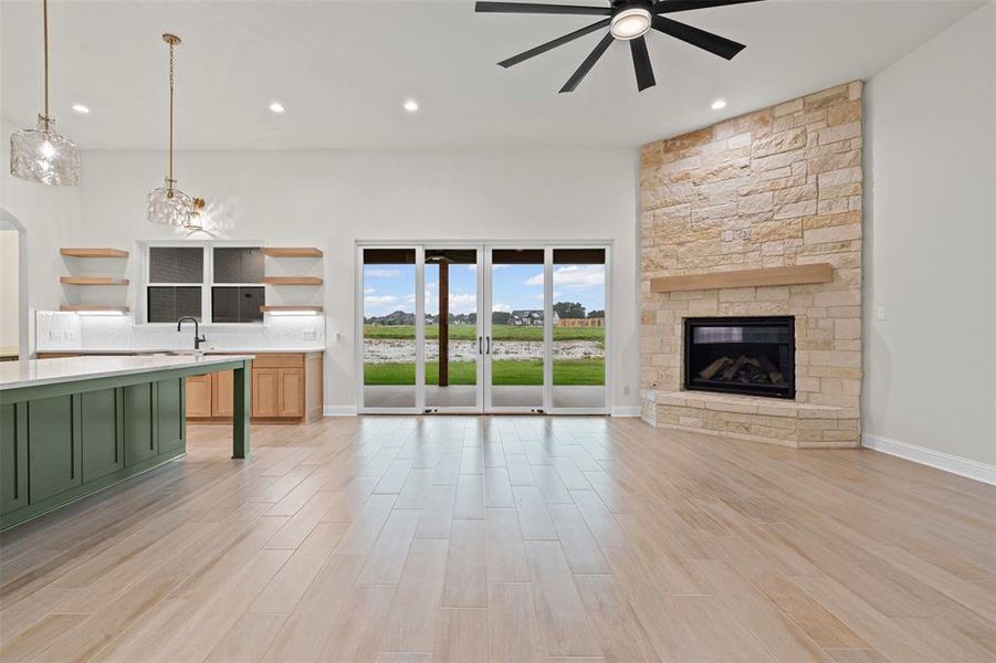 Furnished interior view inside a new home in Santana Ridge, Weatherford (Image 12).