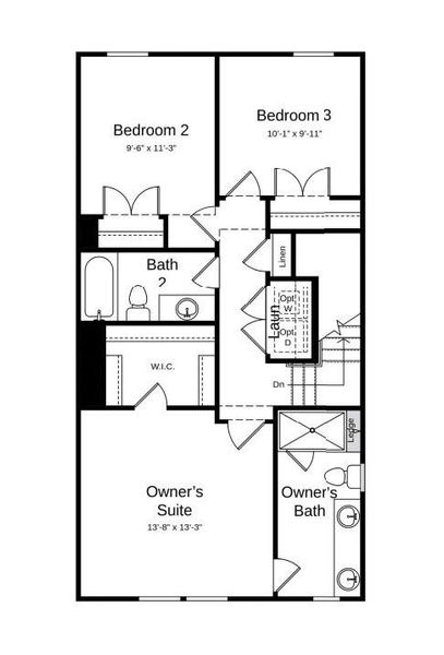 Structural options added include: first floor guest suite with full bath, ledge and recessed niche in owner's shower.