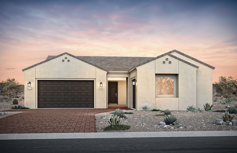 Representative exterior photo of a completed home built from the Coventry II by Pulte Homes in Upper Canyon, Phoenix, AZ (Image 2). Representative exterior photo of a completed home built from the Coventry II by Pulte Homes in Upper Canyon, Phoenix, AZ (Image 2).