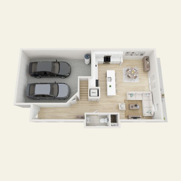 2D floor plan layout for the Greenville by DiVosta in The Reserve at Tequesta, Tequesta, FL (Image 3).