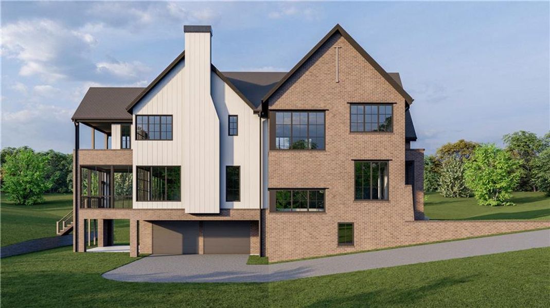 Front exterior of a new home in , Atlanta, GA, highlighting curb appeal (Image 24).