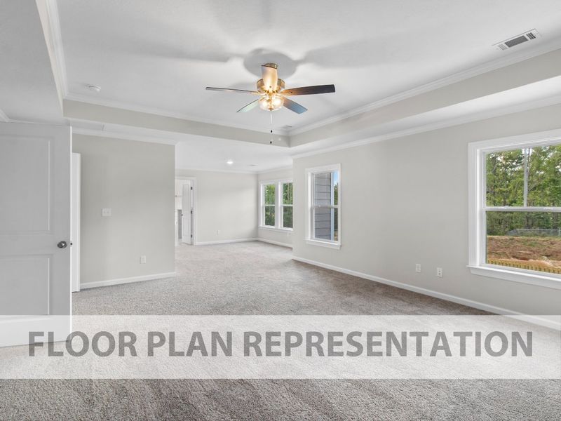 Representative unfurnished interior of a home built from the Oglethorpe by Ivey Homes in Tillery Park, Grovetown (Image 15).
