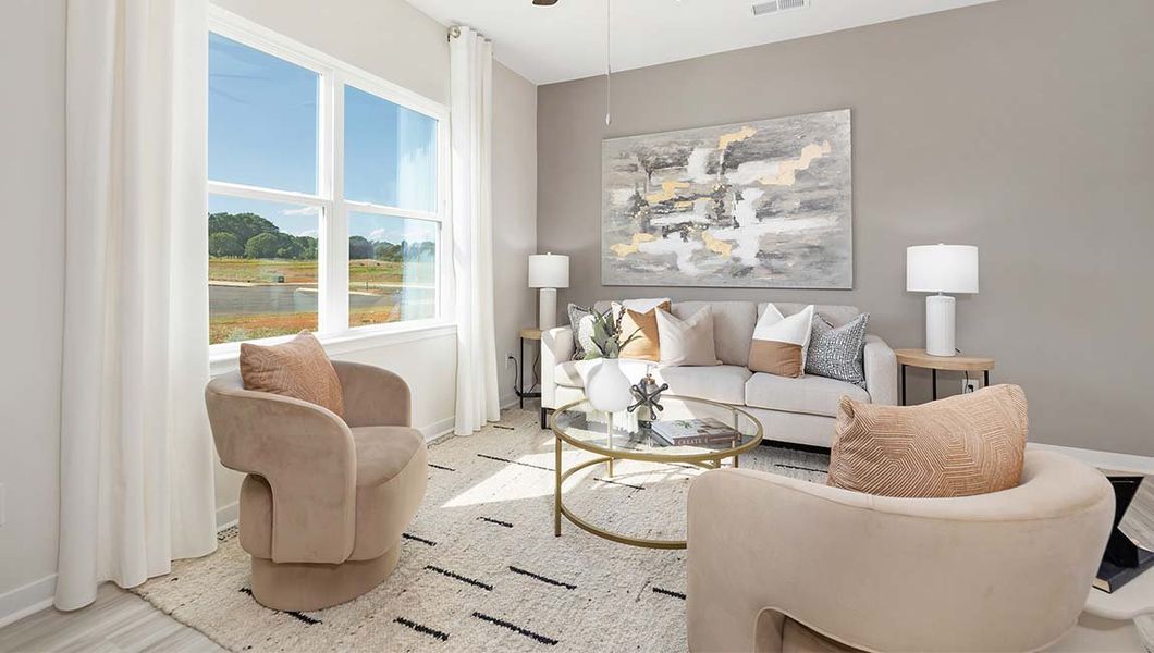 Furnished interior view inside a new home in The Townes at Troutman, Troutman (Image 7).