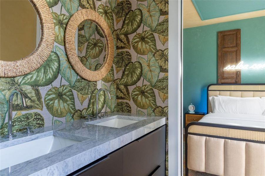 Furnished interior view inside a new home in , Miami (Image 13).