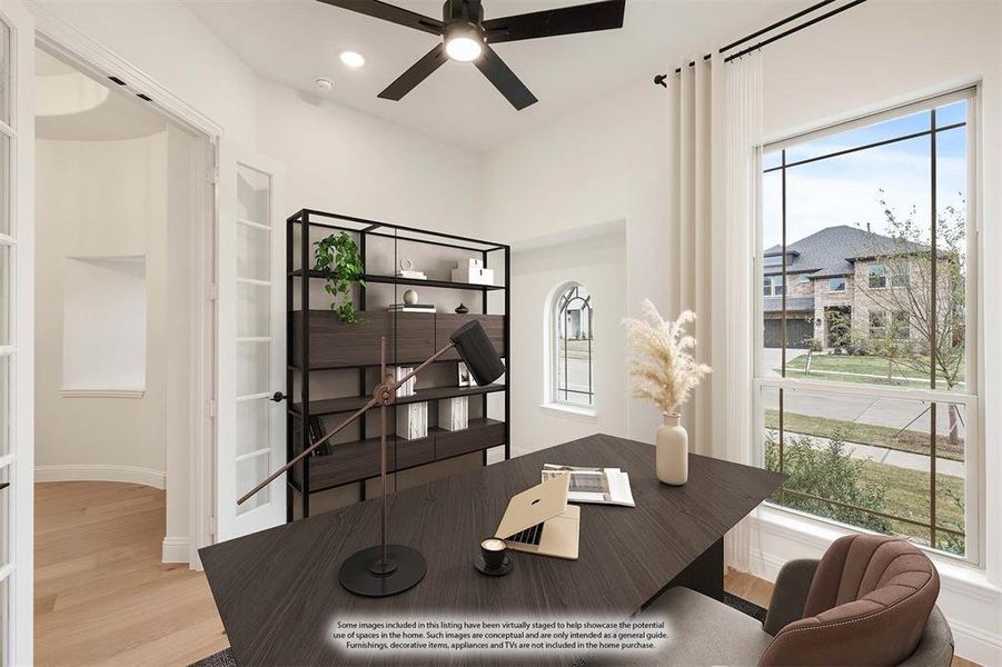 Furnished interior view inside a new home in Windsong Ranch Classic 61, Prosper (Image 8).