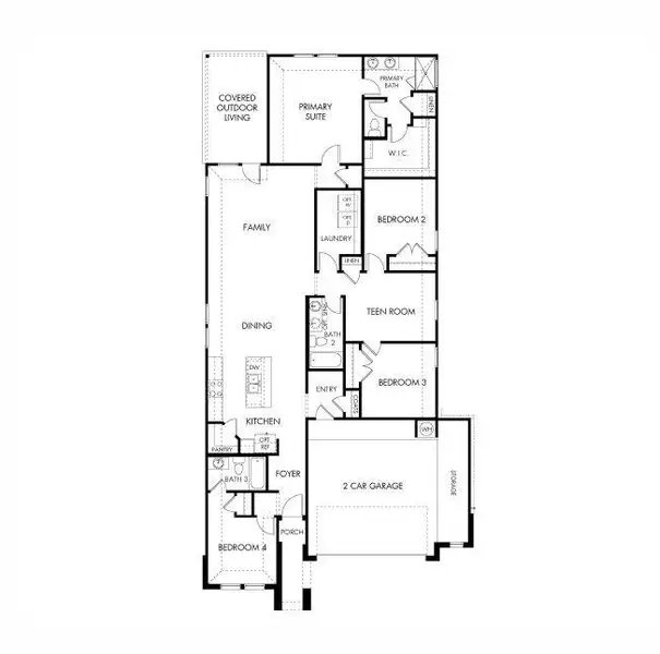 2D floor plan layout of this home in Waterstone Crossing, Kyle, TX (Image 2). 2D floor plan layout of this home in Waterstone Crossing, Kyle, TX (Image 2).