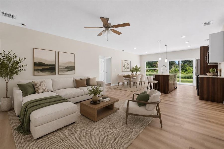 Furnished interior view inside a new home in , Port Charlotte (Image 32). Furnished interior view inside a new home in , Port Charlotte (Image 32).