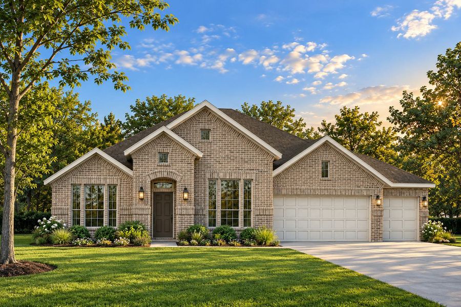 Representative exterior photo of a completed home built from the Agave Single Story by Kindred Homes in Dominion Park, Waxahachie, TX (Image 23).