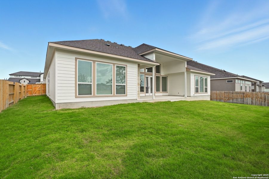 Exterior details and patio area of a home in Mesa Western, Cibolo (Image 22). Exterior details and patio area of a home in Mesa Western, Cibolo (Image 22).