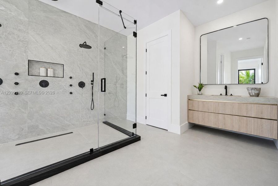 Furnished interior view inside a new home in , Miami (Image 10).