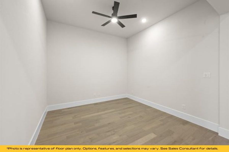 Representative unfurnished interior of a home built from the Vail by Stonefield Homes in Heath Golf and Yacht Club, Rockwall (Image 46).