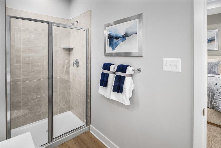 Representative furnished interior of a home built from the Mayer by Ryan Homes in Stowe Branch Townhomes, Charlotte (Image 16).