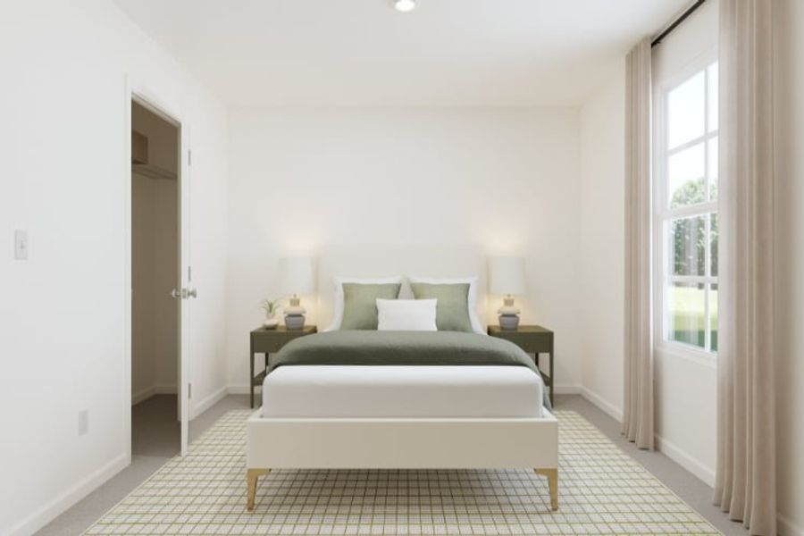 A room with a bed and a couch. A room with a bed and a couch.