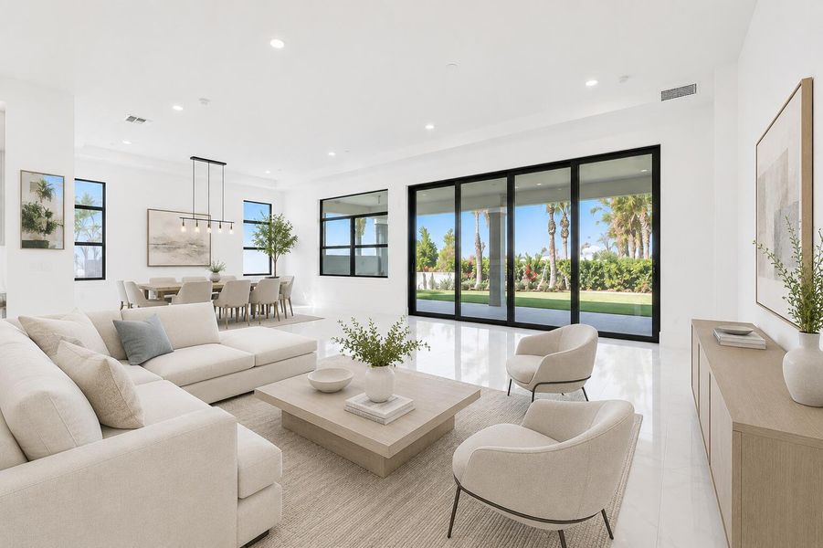 Great room virtual staging