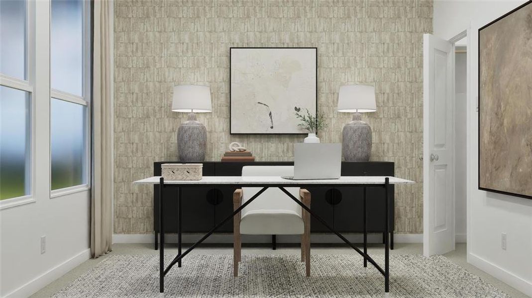 Office featuring baseboards Office featuring baseboards