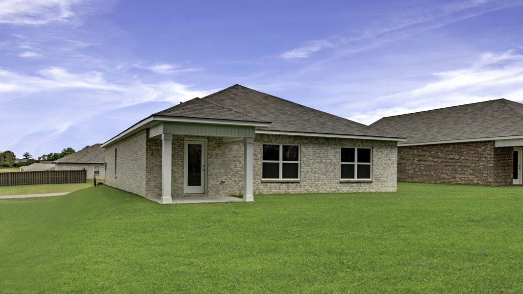 Exterior details and patio area of a home in Bailey Park, Fayetteville (Image 3).