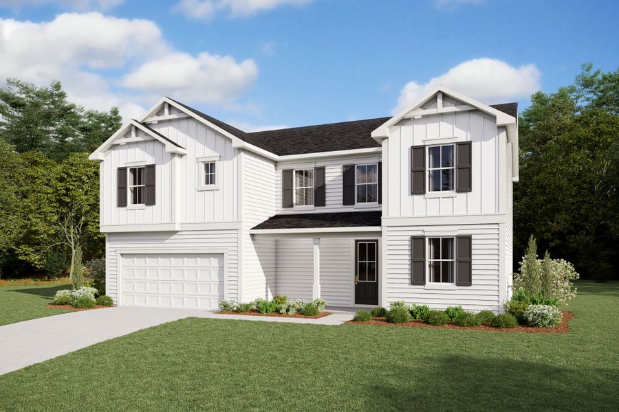 Representative exterior photo of a completed home built from the Gunnison by Mattamy Homes in High Grove Oaks, Fuquay Varina, NC (Image 19).