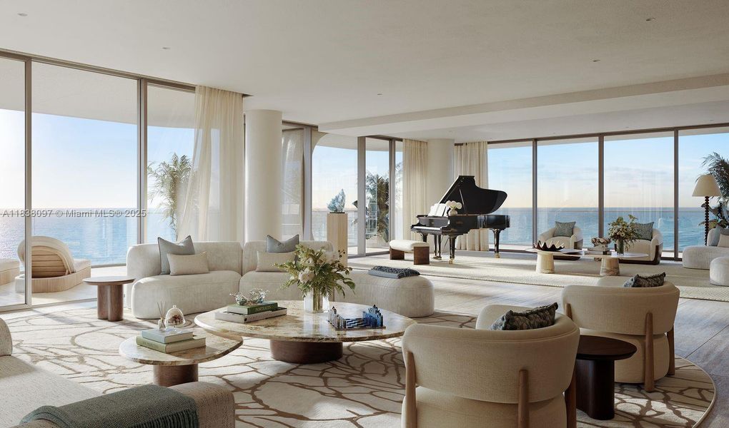 Furnished interior view inside a new home in , Surfside (Image 5).