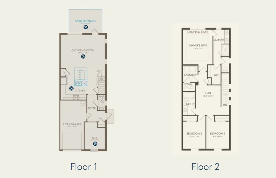 2D floor plan layout of this home in Everton, Lantana, FL (Image 3).