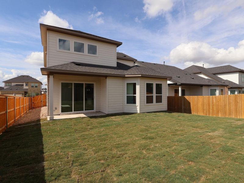 Exterior details and patio area of a home in Cedar Brook, Leander (Image 9). Exterior details and patio area of a home in Cedar Brook, Leander (Image 9).