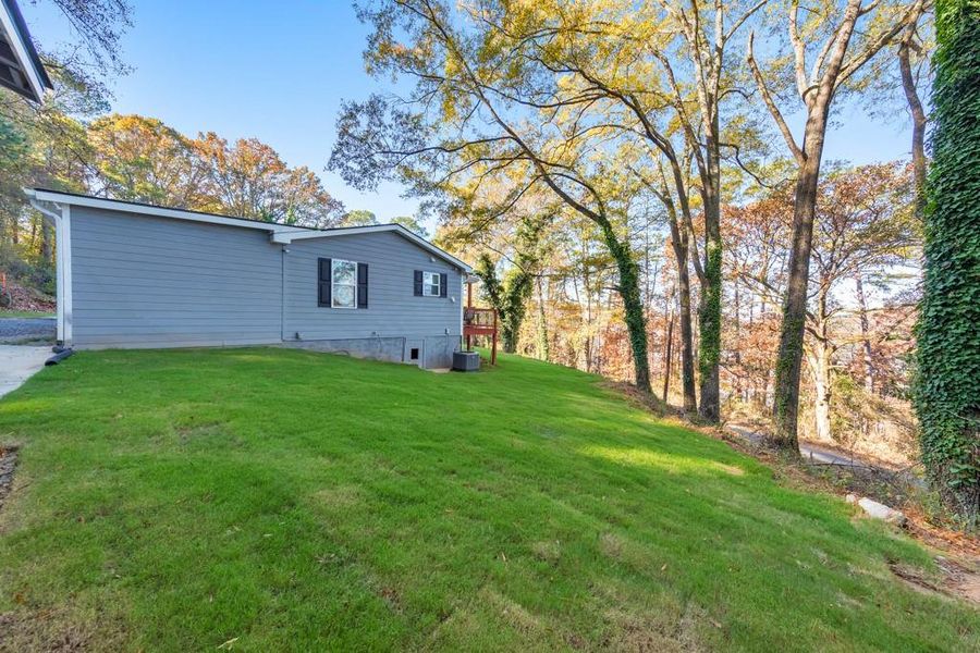 Exterior details and patio area of a home in , Silver Creek (Image 25). Exterior details and patio area of a home in , Silver Creek (Image 25).