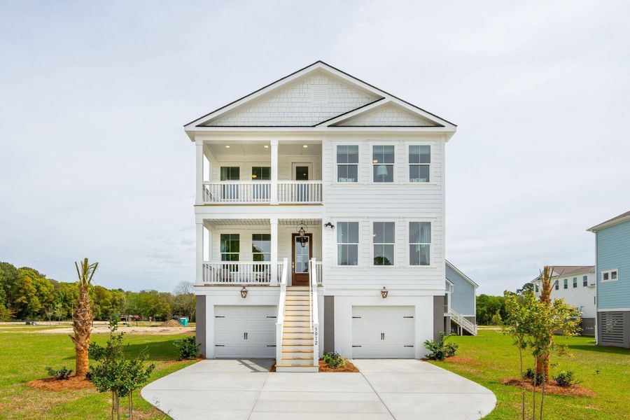 Front exterior of a new home in Miller's Crossing, Johns Island, SC, highlighting curb appeal (Image 29).