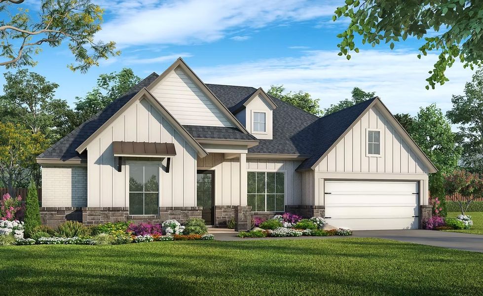 Representative exterior photo of a completed home built from the Mason by Kendall Homes in Rose Hill Estates, Willis, TX (Image 4).