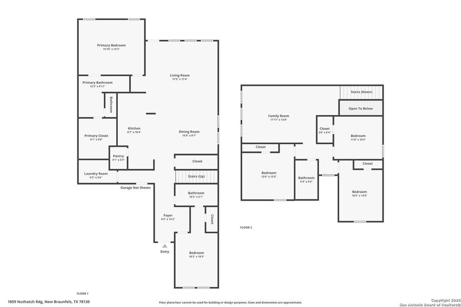 2D floor plan layout of this home in Voss Farms: Coastline Collection, New Braunfels, TX (Image 3).