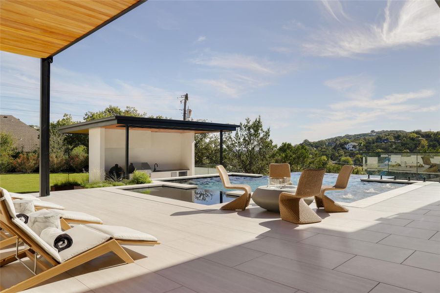 Exterior details and patio area of a home in , Austin (Image 26).